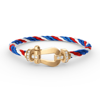 ¡®Glow Jewelry¡¯FORCE LARGE HORSESHOE HALF DIAMOND BRACELET GOLD