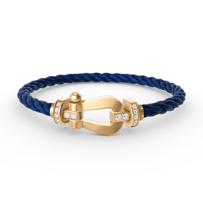 ¡®Glow Jewelry¡¯FORCE LARGE HORSESHOE HALF DIAMOND BRACELET GOLD