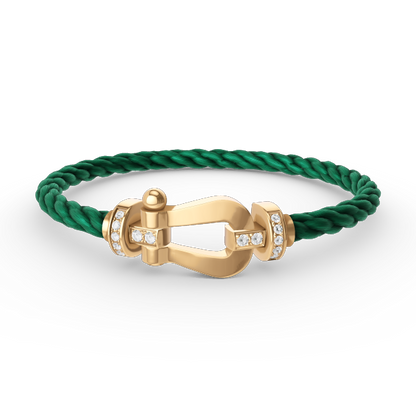 ¡®Glow Jewelry¡¯FORCE LARGE HORSESHOE HALF DIAMOND BRACELET GOLD