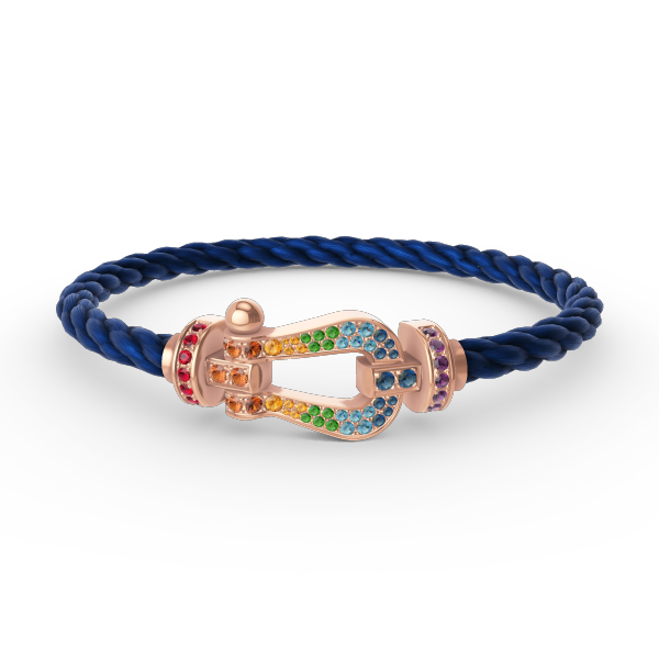 ¡®Glow Jewelry¡¯FORCE LARGE HORSESHOE  COLORED DIAMOND BRACELET ROSE GOLD