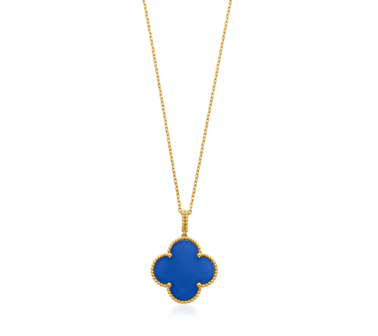 ¡®Glow Jewelry¡¯CLOVER 25MM NECKLACE TURQUOISE ROSE GOLD