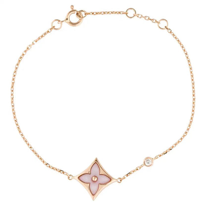 [Glow Jewelry]STAR 1 DIAMOND PINK GOLD BRACELET
