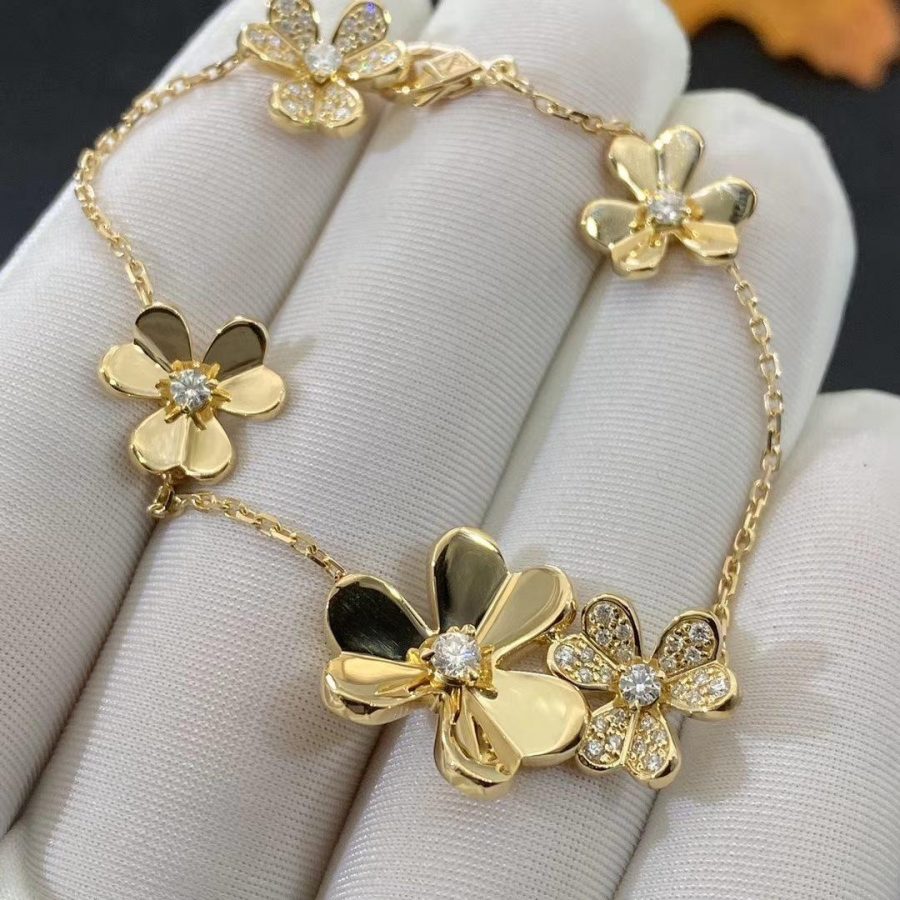 ¡®Glow Jewelry¡¯FRIVOLE GOLD 5 FLOWERS BRACELET