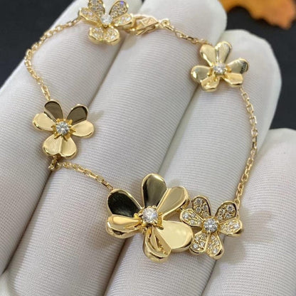 ¡®Glow Jewelry¡¯FRIVOLE GOLD 5 FLOWERS BRACELET