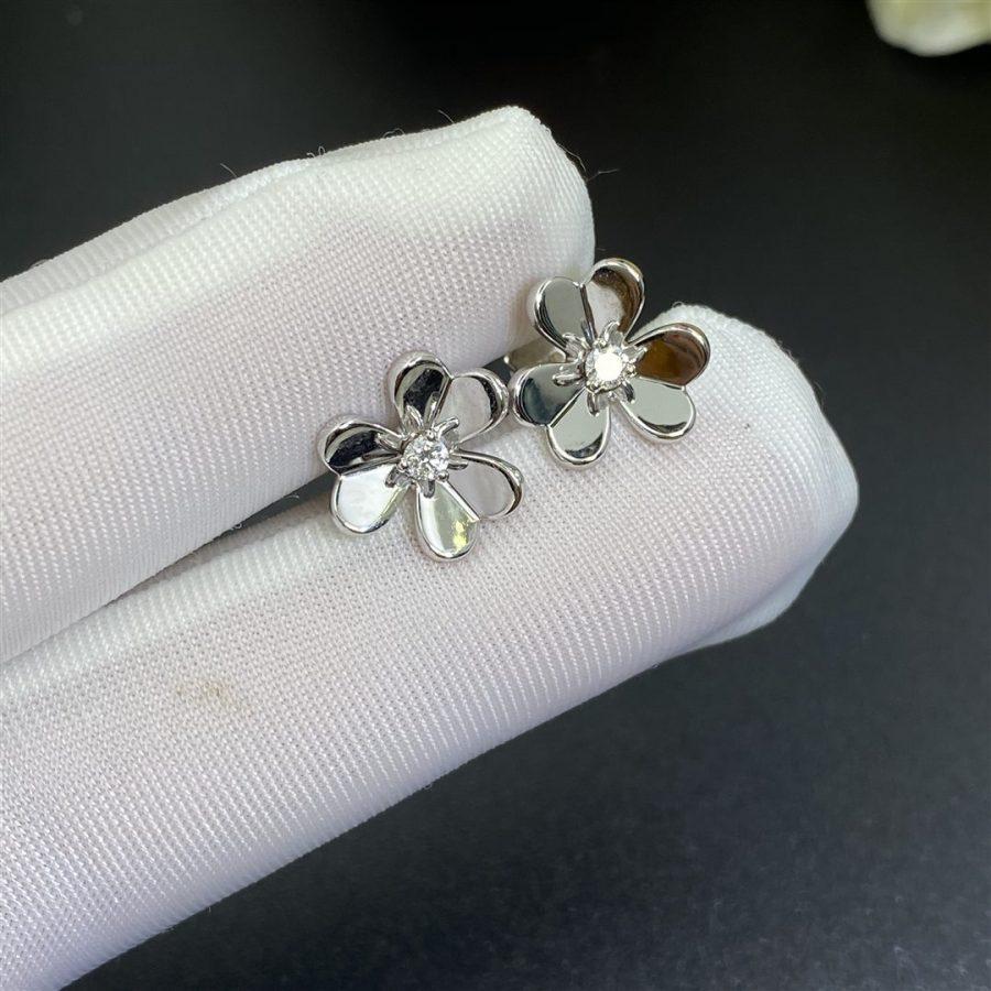 [Glow Jewelry]FRIVOLE MINI SILVER FLOWER EARRINGS