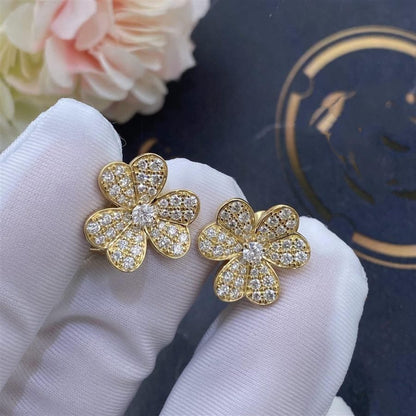 ¡®Glow Jewelry¡¯FRIVOLE GOLD FLOWER DIAMOND EARRINGS