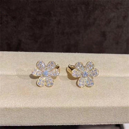 ¡®Glow Jewelry¡¯FRIVOLE GOLD FLOWER DIAMOND EARRINGS