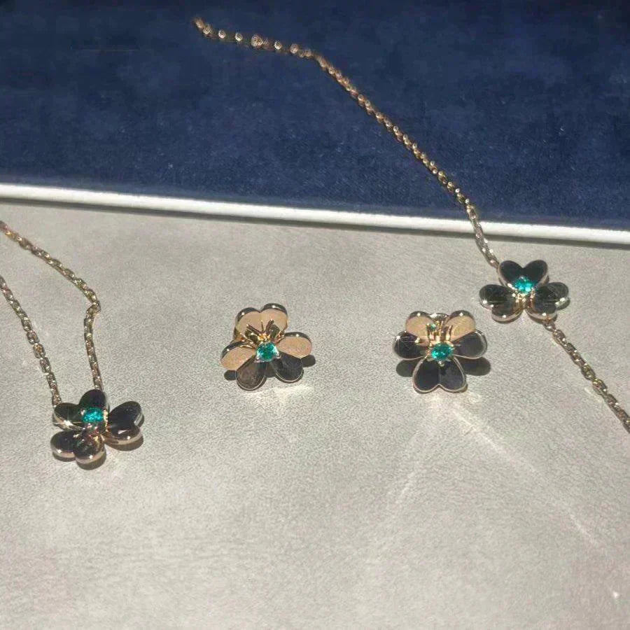 ¡®Glow Jewelry¡¯FRIVOLE  FLOWER MALACHITE EARRINGS