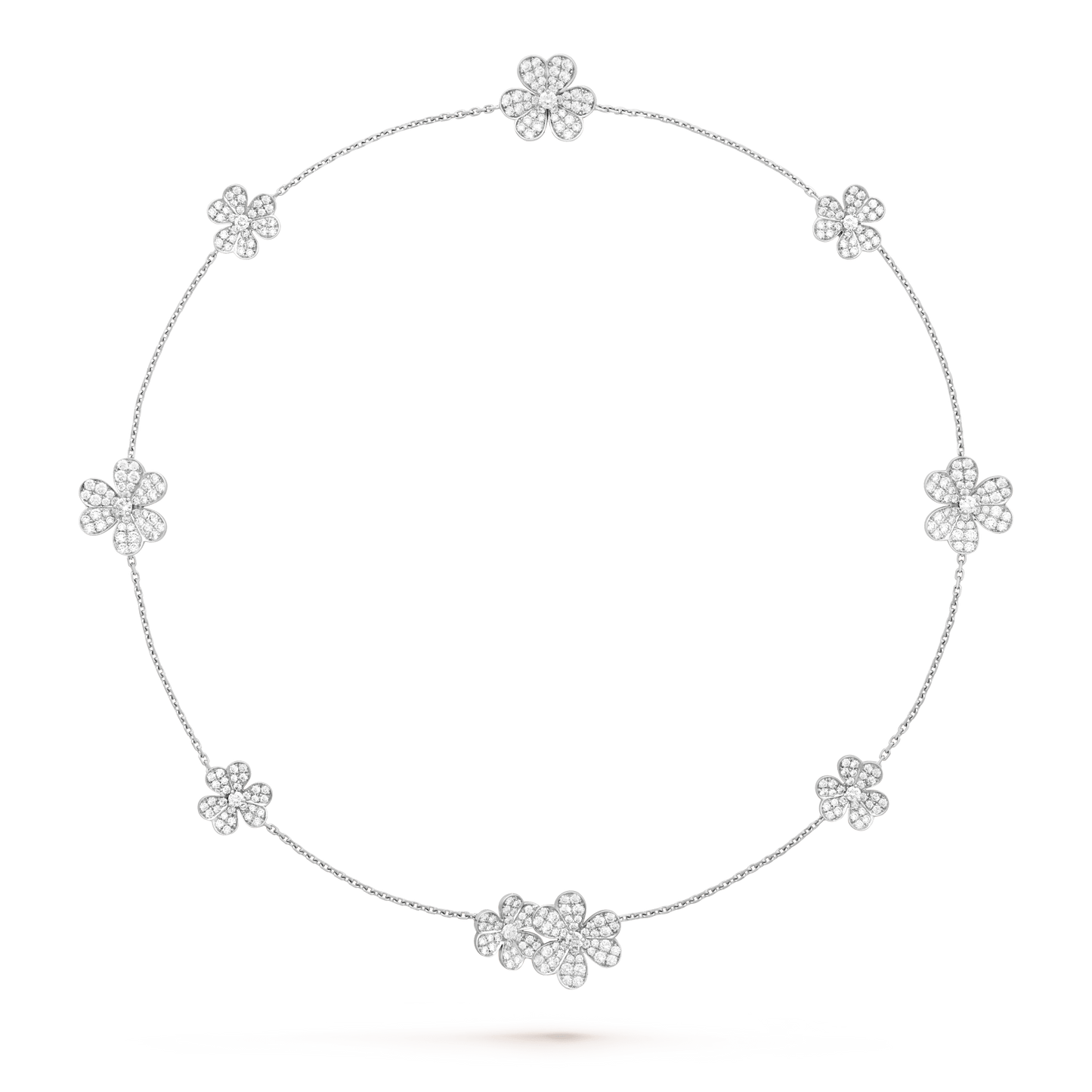 ¡®Glow Jewelry¡¯FRIVOLE SILVER 9 FLOWERS NECKLACE