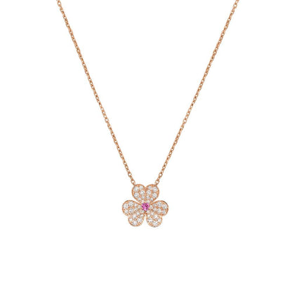 ¡®Glow Jewelry¡¯FRIVOLE ROSE GOLD FLOWER DIAMOND NECKLACE