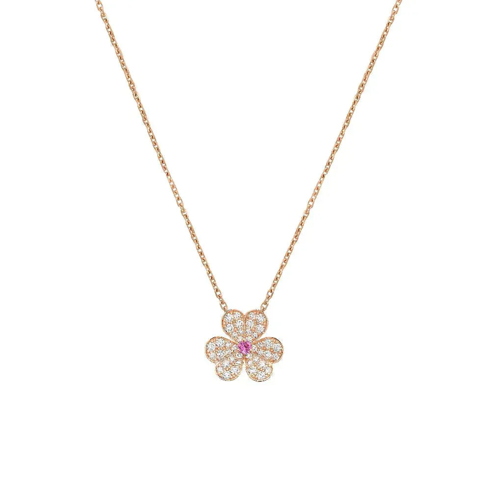 ¡®Glow Jewelry¡¯FRIVOLE ROSE GOLD FLOWER DIAMOND NECKLACE