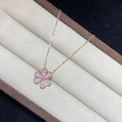 ¡®Glow Jewelry¡¯FRIVOLE ROSE GOLD FLOWER DIAMOND NECKLACE