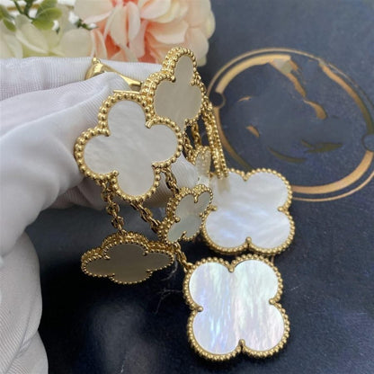¡®Glow Jewelry¡¯CLOVER EARRINGS WHITE MOP 4 MOTIFS GOLD