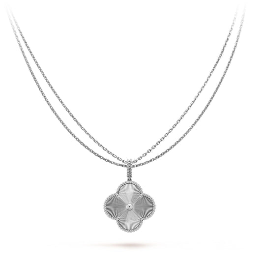 ¡®Glow Jewelry¡¯CLOVER 25MM SILVER BIG CLOVER NECKLACE