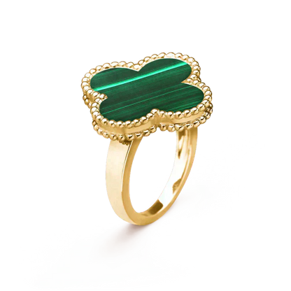 [Glow Jewelry]CLOVER MALACHITE RING