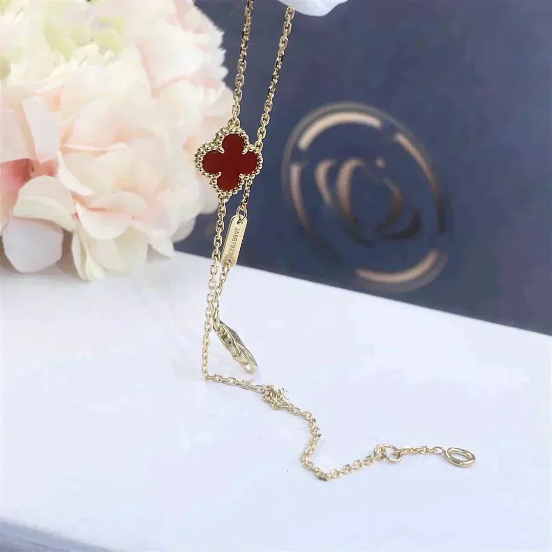 ¡®Glow Jewelry¡¯CLOVER  CARNELIAN SINGLE FLOWER BRACELET