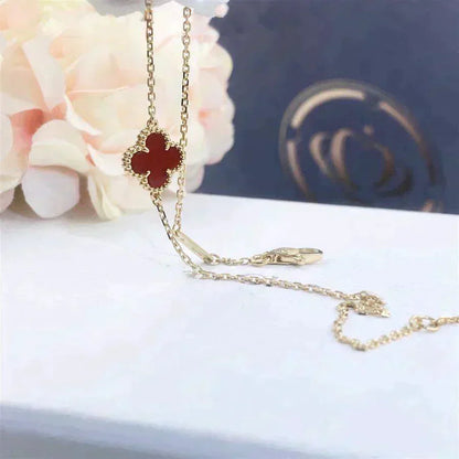 ¡®Glow Jewelry¡¯CLOVER  CARNELIAN SINGLE FLOWER BRACELET