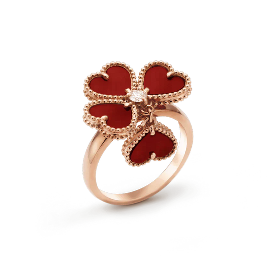 ¡®Glow Jewelry¡¯SWEET CLOVER CARNELIAN RING