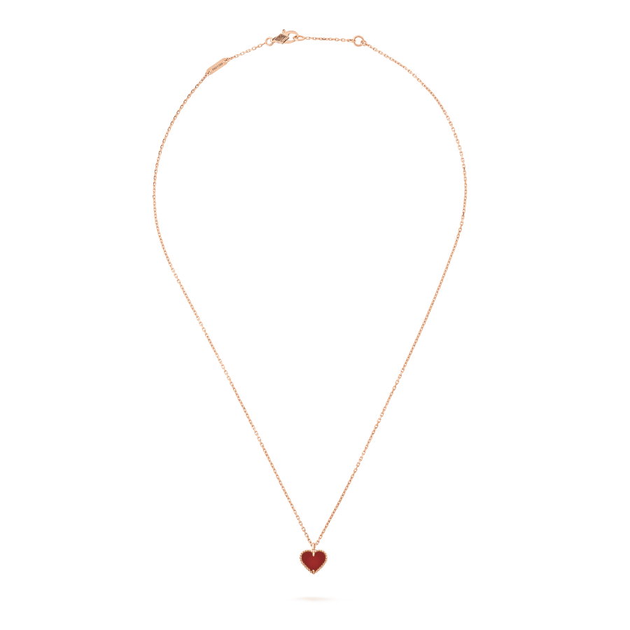¡®Glow Jewelry¡¯SWEET CLOVER CARNELIAN HEART NECKLACE
