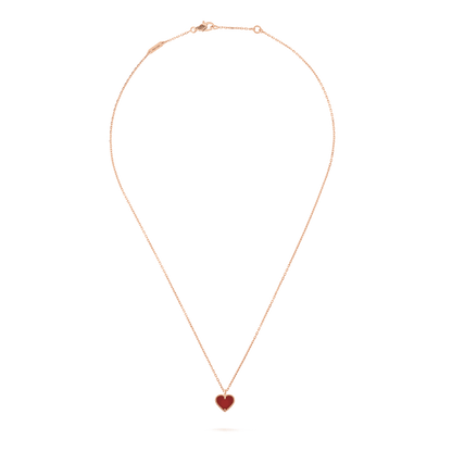 ¡®Glow Jewelry¡¯SWEET CLOVER CARNELIAN HEART NECKLACE