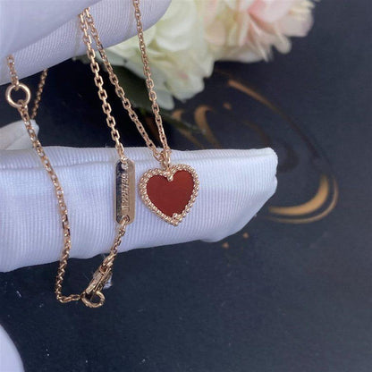 ¡®Glow Jewelry¡¯SWEET CLOVER CARNELIAN HEART NECKLACE