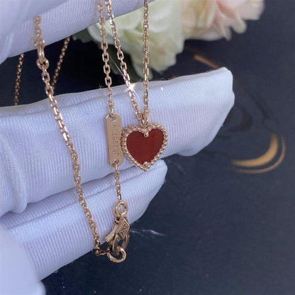 ¡®Glow Jewelry¡¯SWEET CLOVER CARNELIAN HEART NECKLACE