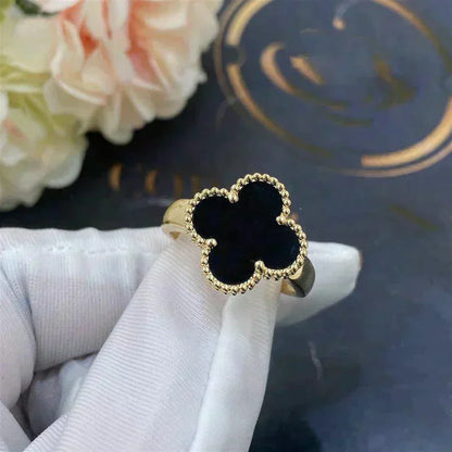 ¡®Glow Jewelry¡¯CLOVER ONYX RING