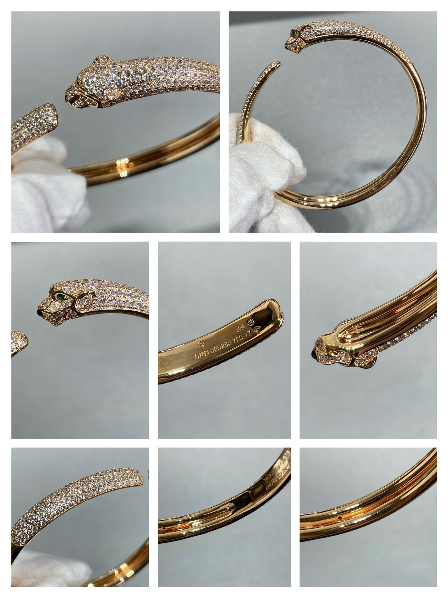 ¡®Glow Jewelry¡¯PANTHERE FULL DIAMOND OPEN BRACELET