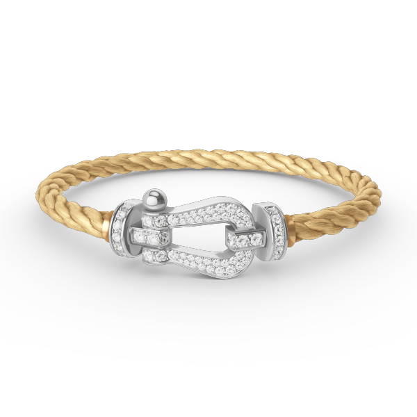 ¡®Glow Jewelry¡¯FORCE LARGE HORSESHOE FULL DIAMOND BRACELET SILVER