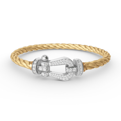 ¡®Glow Jewelry¡¯FORCE LARGE HORSESHOE FULL DIAMOND BRACELET SILVER
