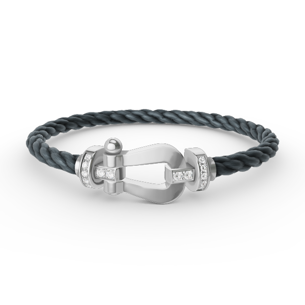 ¡®Glow Jewelry¡¯FORCE LARGE HORSESHOE HALF DIAMOND BRACELET SILVER