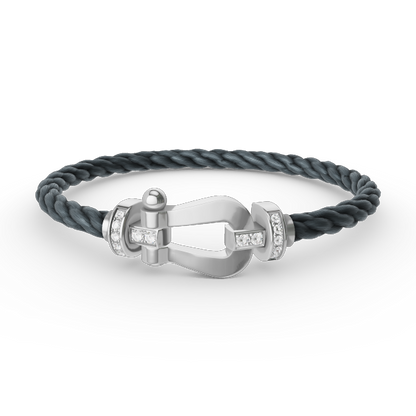 ¡®Glow Jewelry¡¯FORCE LARGE HORSESHOE HALF DIAMOND BRACELET SILVER