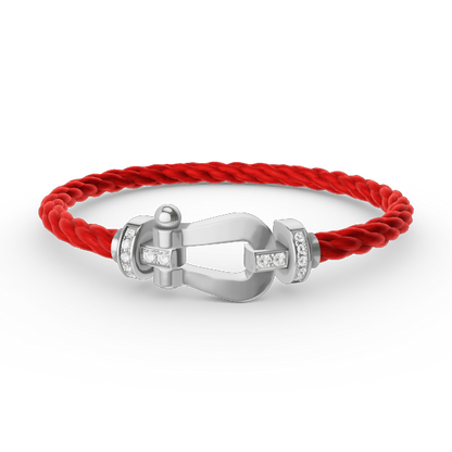 ¡®Glow Jewelry¡¯FORCE LARGE HORSESHOE HALF DIAMOND BRACELET SILVER