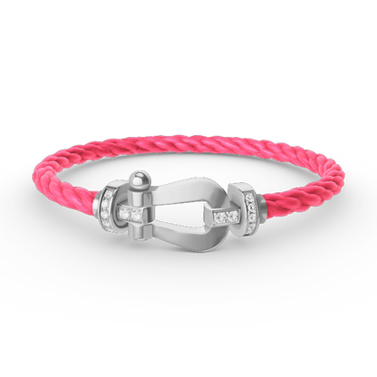 ¡®Glow Jewelry¡¯FORCE LARGE HORSESHOE HALF DIAMOND BRACELET SILVER