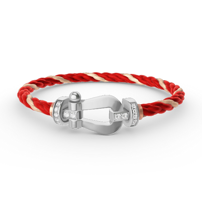 ¡®Glow Jewelry¡¯FORCE LARGE HORSESHOE HALF DIAMOND BRACELET SILVER