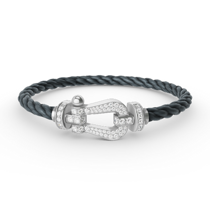 ¡®Glow Jewelry¡¯FORCE LARGE HORSESHOE FULL DIAMOND BRACELET SILVER