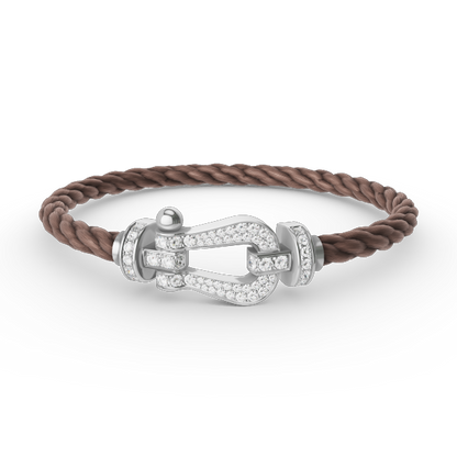¡®Glow Jewelry¡¯FORCE LARGE HORSESHOE FULL DIAMOND BRACELET SILVER