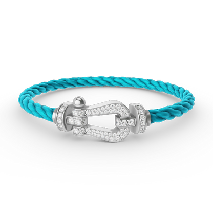 ¡®Glow Jewelry¡¯FORCE LARGE HORSESHOE FULL DIAMOND BRACELET SILVER