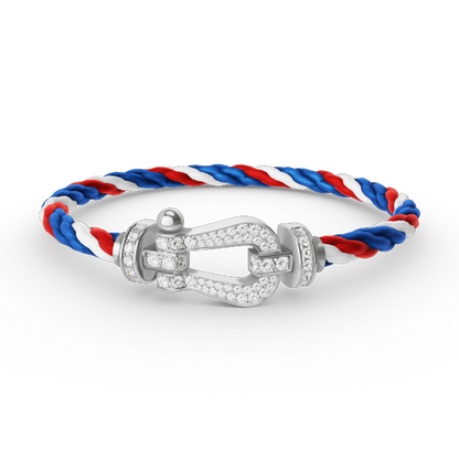 ¡®Glow Jewelry¡¯FORCE LARGE HORSESHOE FULL DIAMOND BRACELET SILVER