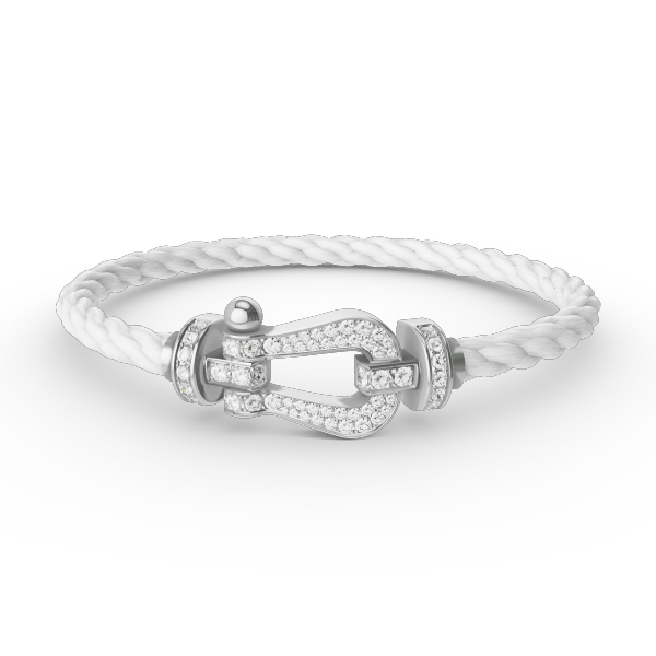 ¡®Glow Jewelry¡¯FORCE LARGE HORSESHOE FULL DIAMOND BRACELET SILVER