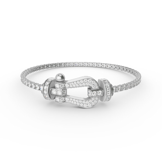 ¡®Glow Jewelry¡¯FORCE  LARGE HORSESHOE FULL DIAMOND TENNIS BRACELET