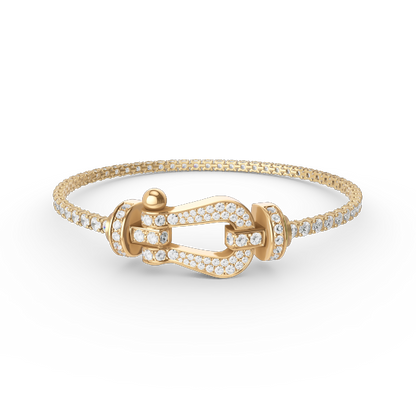 ¡®Glow Jewelry¡¯FORCE  LARGE HORSESHOE FULL DIAMOND TENNIS BRACELET